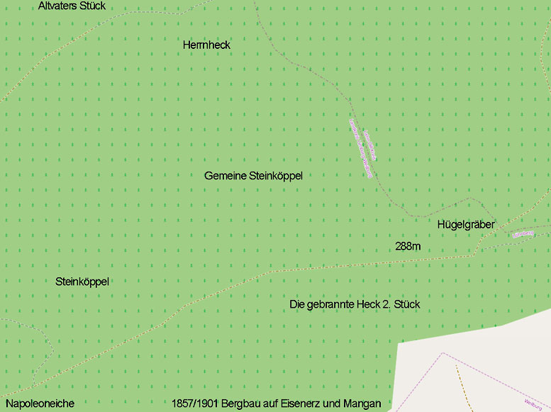 Karte von Selters bis zur Grenze nach Braunfels