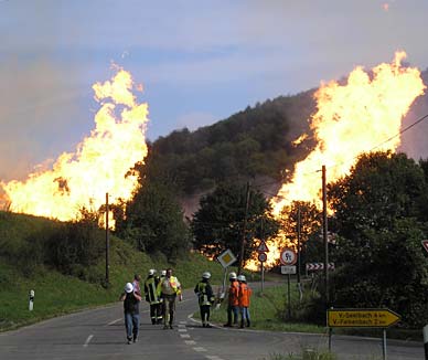 100-Meter-Flamme in Gräveneck